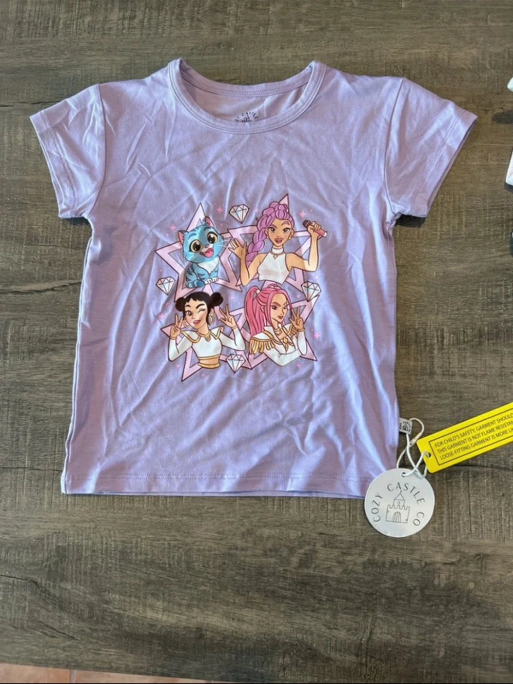 Girls' Lavender KPop Demon Hunters Bamboo Graphic Tee